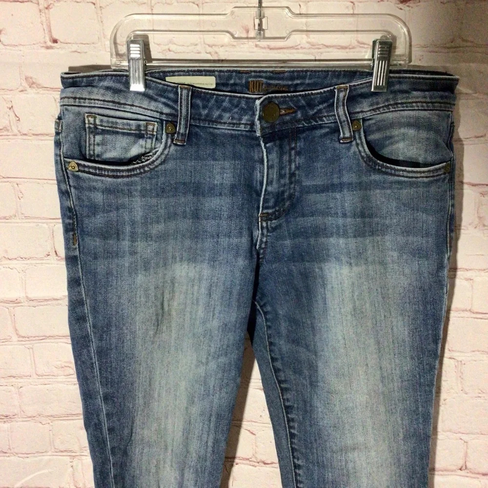 Kut From the Kloth Catherine Slim Boyfriend Distressed Jeans - Size 4 Petite - Picture 2 of 12